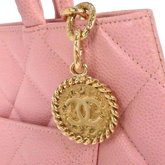 Chanel Pink Calfskin Medallion Tote Handbag - Picture 6 of 10